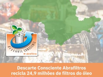 Descarte Consciente Abrafiltros recicla 24,9 milhões de filtros do óleo lubrificante automotivo em São Paulo