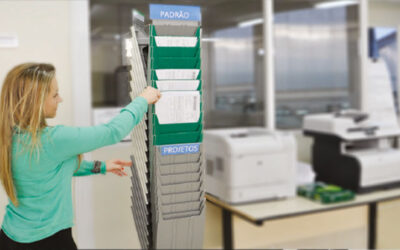 Organizador de escritório de mesa facilita a identificação e prioridades na rotina de trabalho