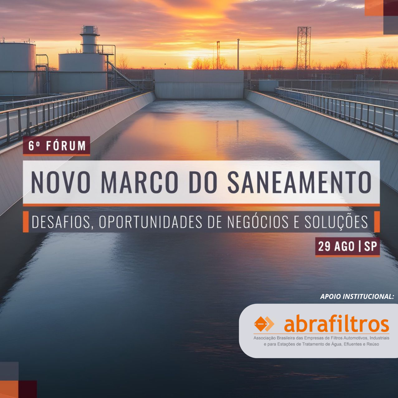 Abrafiltros apoia 6º Fórum Novo Marco do Saneamento