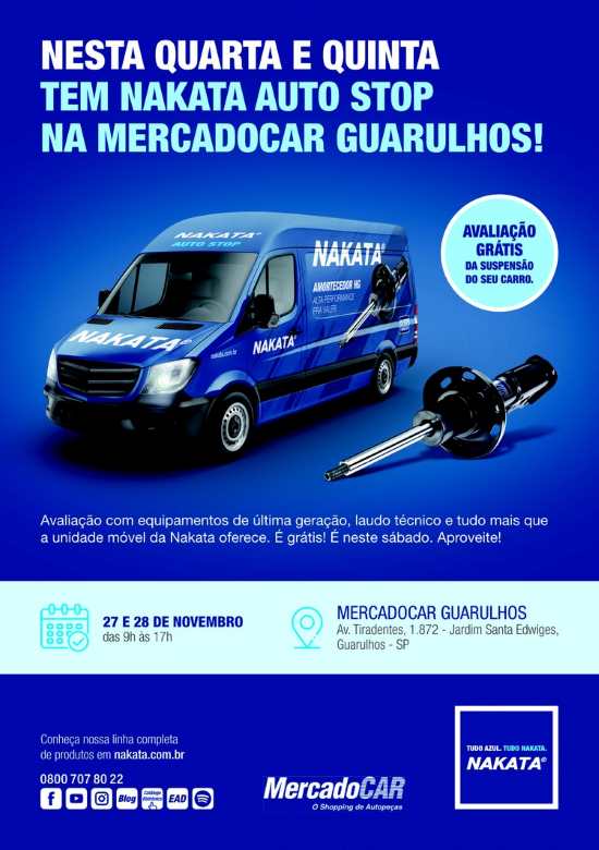 Auto Stop Nakata acontece em Belo Horizonte e Guarulhos