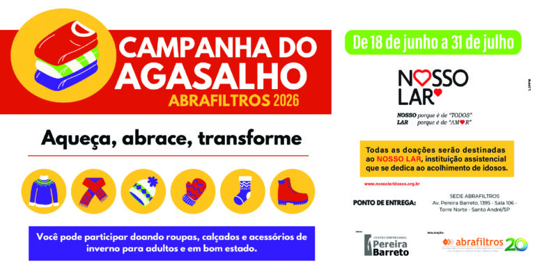Abrafiltros inicia campanha do agasalho 2026